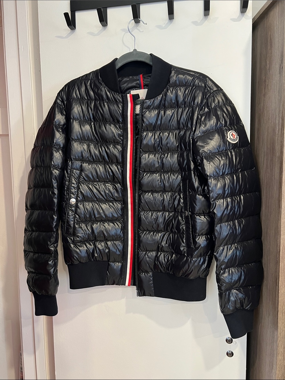 Moncler Black Quilted Puffer Bomber